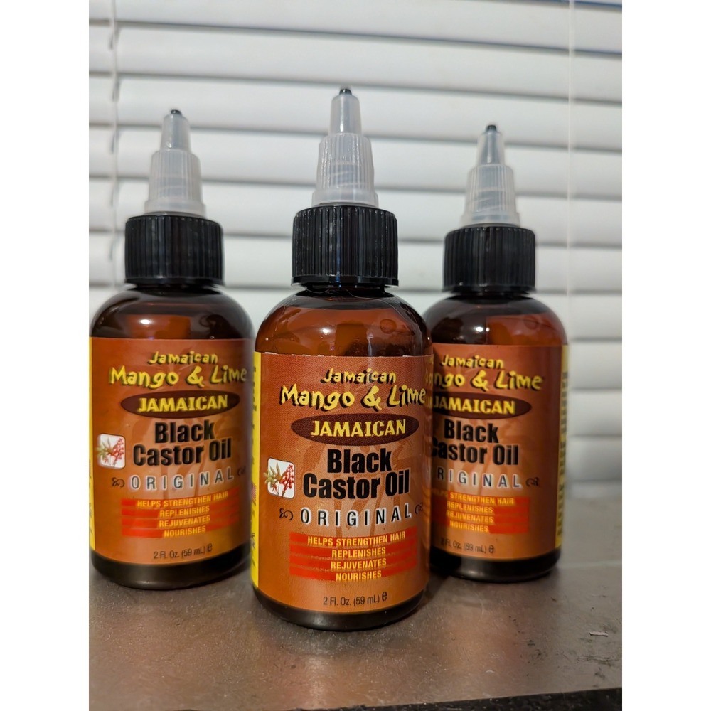Lot Of 3 Jamaican Mango and Lime Black Castor Oil Original 2oz ea = 6fl oz Total